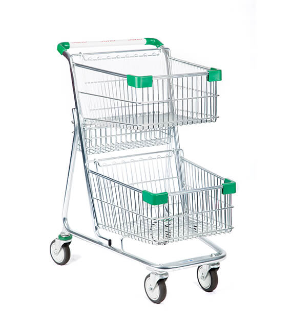 2 tier shopping trolley