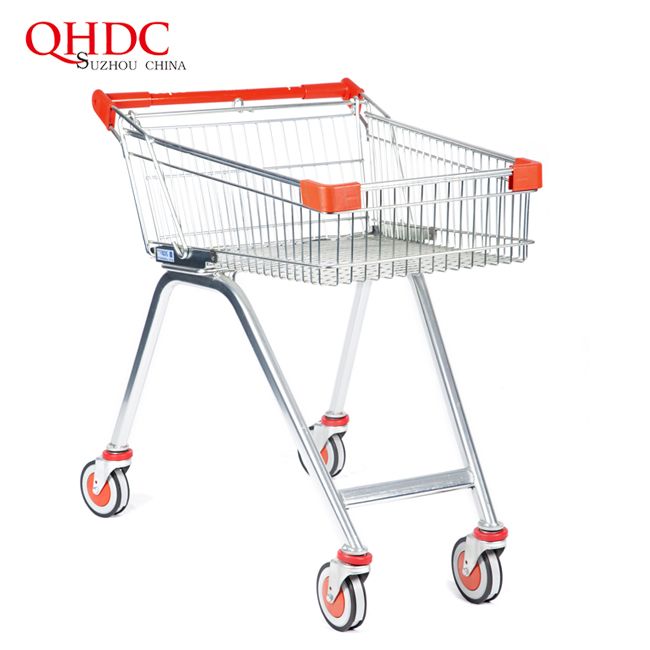 Suzhou QHDC Supermercado vendedor caliente Carritos de compras y carros 70L High pies trolley